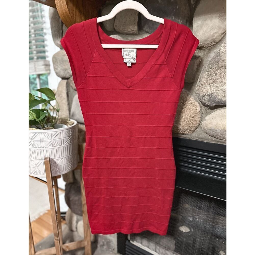 Pink Rose bodycon dress